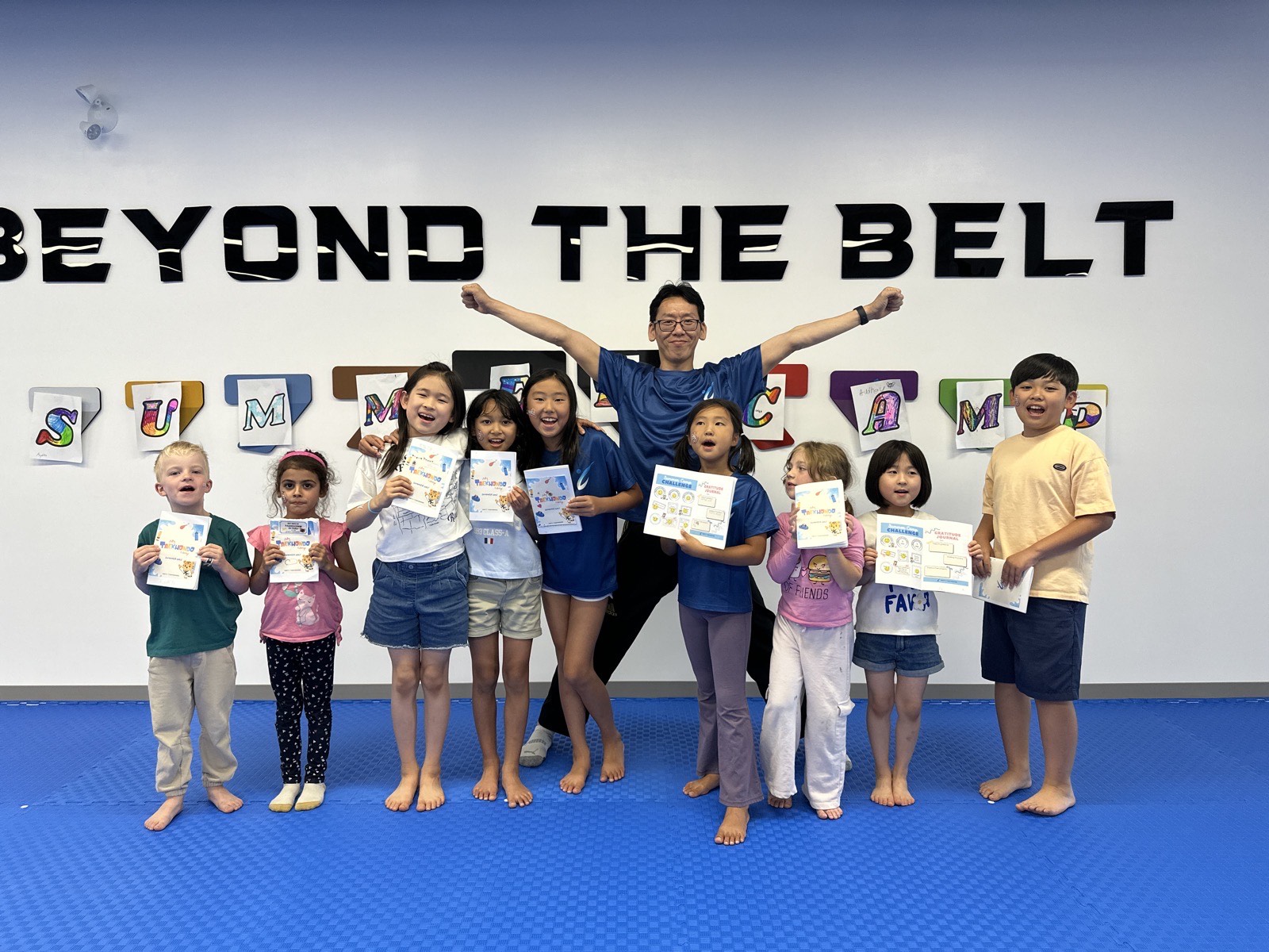 Kids at Beyond the Belt Summer Camp at Unity Taekwondo Chilliwack